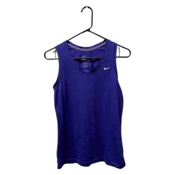 Nike Dri-Fit Sleeveless Blue Athletic Running Top, Size Medium, Pre-owned - Picture 3 of 5